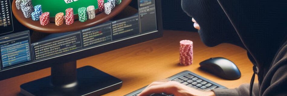 a person in a mask playing poker