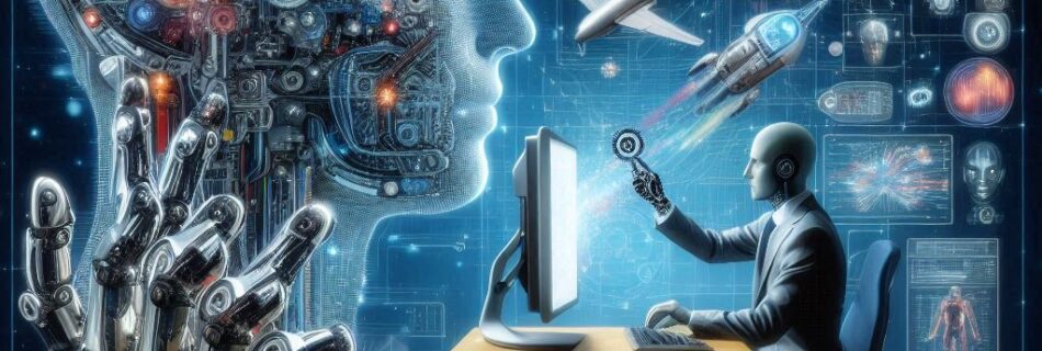 a man sitting at a desk with a computer