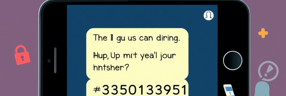 Illustrazione che rappresenta un avviso contro le truffe via SMS e WhatsApp. Mostra un messaggio sospetto su uno smartphone con simboli di allarme, icone di sicurezza come lucchetti e figure stilizzate che indicano potenziali vittime e truffatori.