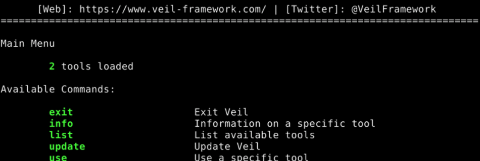 immagine di veil strumento per penetration testing