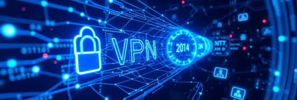 L'immagine mostra un traffico VPN schermato nel cyberspazio.