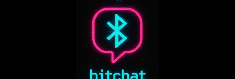Logo bitchat nell'immagine con simbolo del bluethoot.