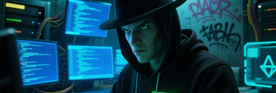 L'immagine mostra un hacker che hackera con attacco zero-day sistemi governativi.