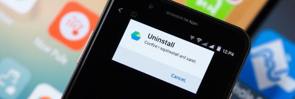 L'immagine mostra uno smartphone android con app adb disistallate da pc.