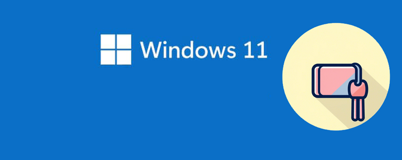 L'immagine mostra logo windows 11 con sfondo blu con la scritta bitlocker e icona del luchetto e portachiavi.
