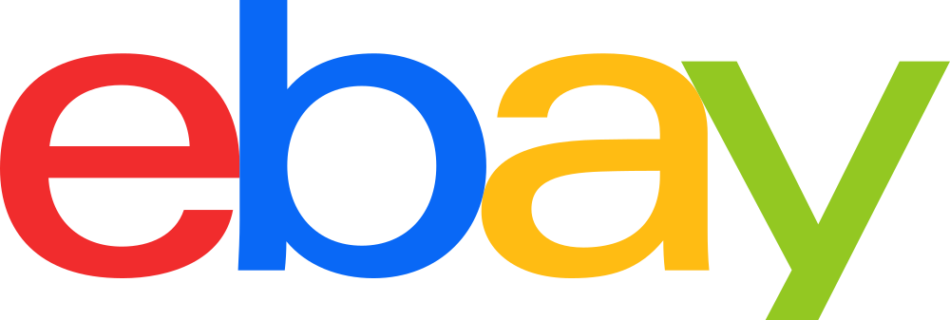L'immagine mostra il logo ebay sito di vendita online,