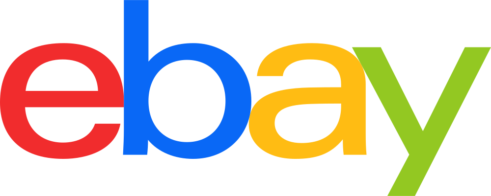 L'immagine mostra il logo ebay sito di vendita online,