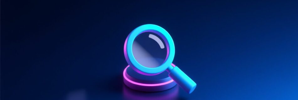 L'immagine mostra un simbolo di lente di ingradimento che cerca sul web.