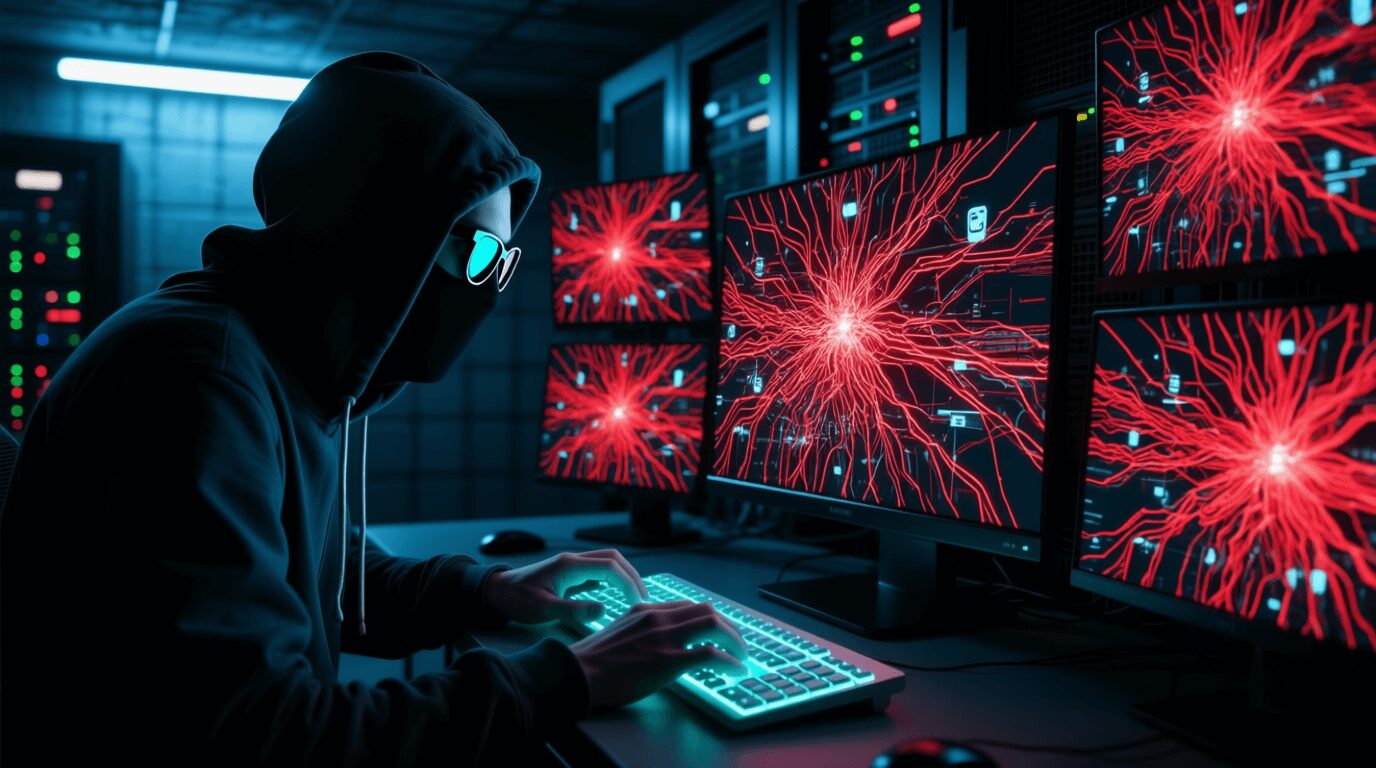 L'immagine mostra come le botnet permettono il controllo di massa dei dispositivi e come difendersi in modo etico da queste minacce informatiche.