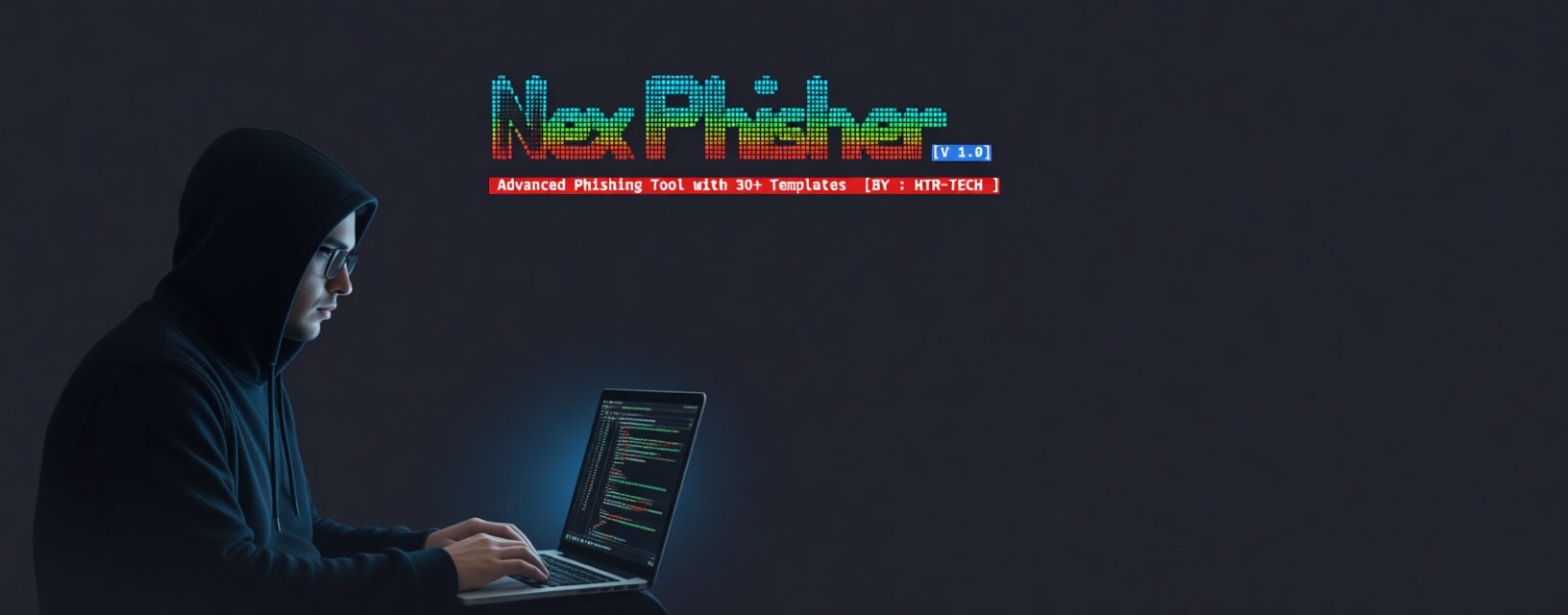 L'immagine mostra un hacker whitehat che mostra come usare nexphisher strumento etico.