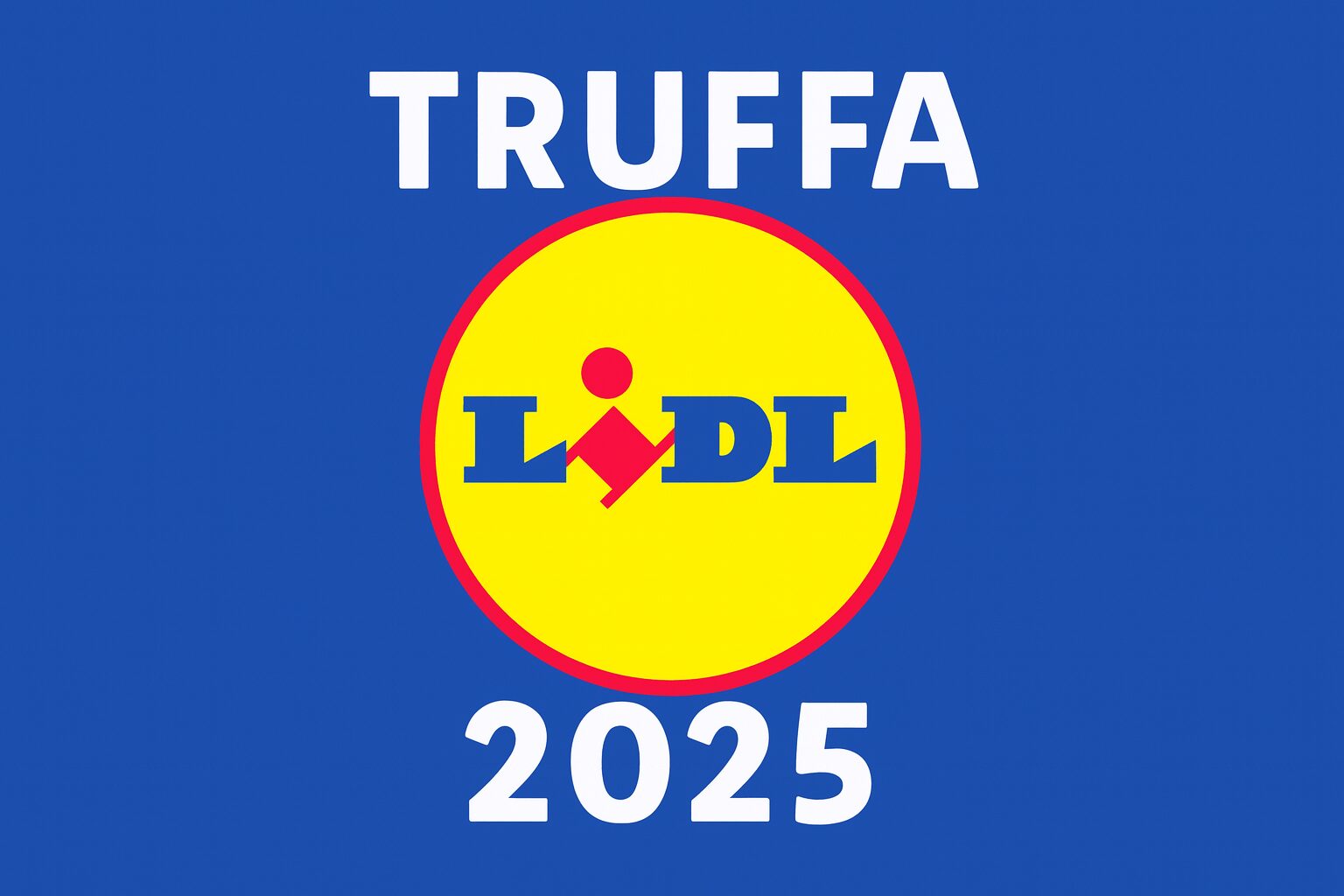 L'immagine mostra il logo della lidl con la scritta truffa 2025 sugli attrezzi della parkside.
