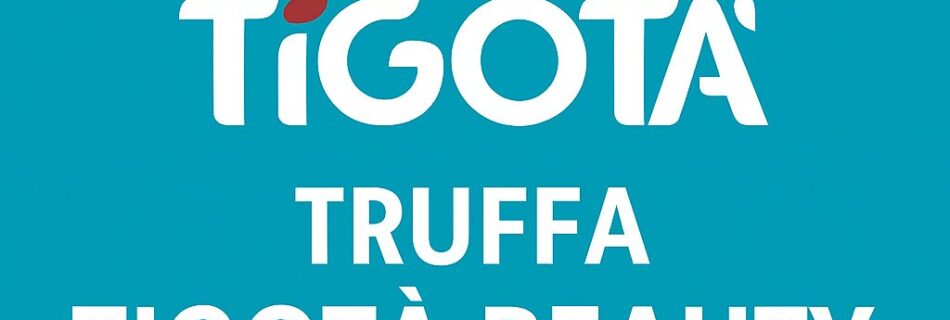 L'immagine mostra il logo di tigotà con il nome della truffa via email chiamata beauty box lancome.