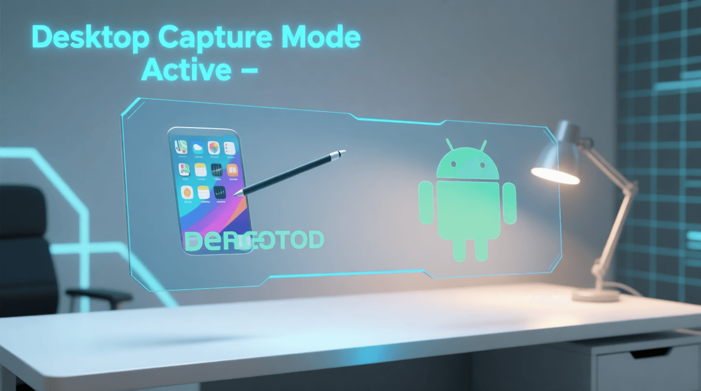 L'immagine mostra il logo di Android che mostra come registrare lo schermo di uno smartphone android.