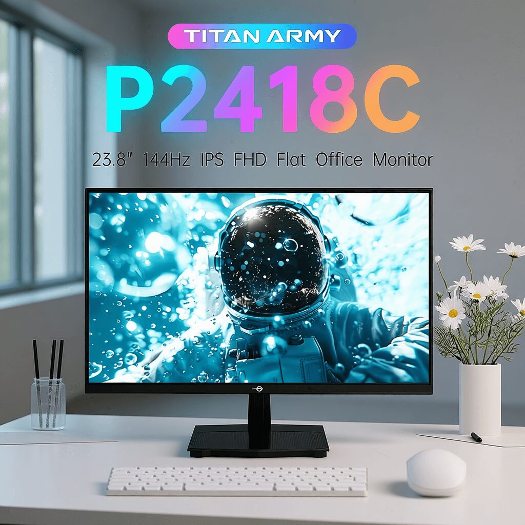 L'immagine mostra un monitor titan army da 144hz testato a 60hz con incredibili performance
