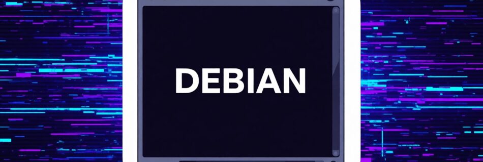 L'immagine mostra un terminale debian con sfondo hackjing etico.