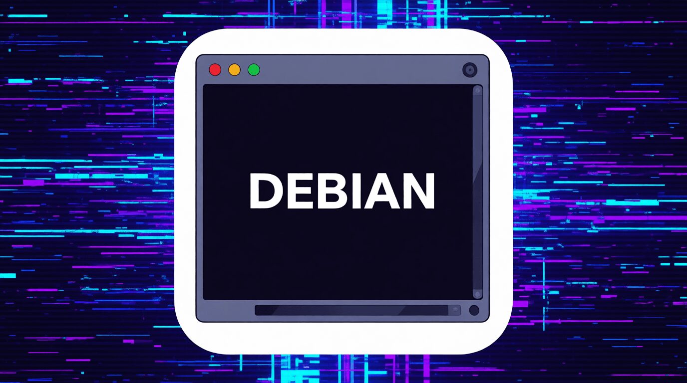 L'immagine mostra un terminale debian con sfondo hackjing etico.