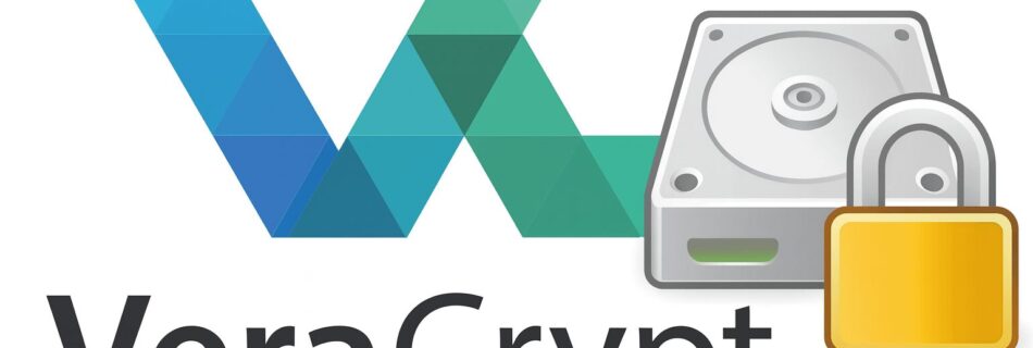 L'immagine mostra il logo del software very crypt con hardisk bloccato da crittografia.