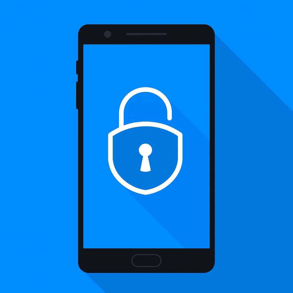 L'immagine mostra il simbolo di uno smartphone android con lucchetto dell'app applock.