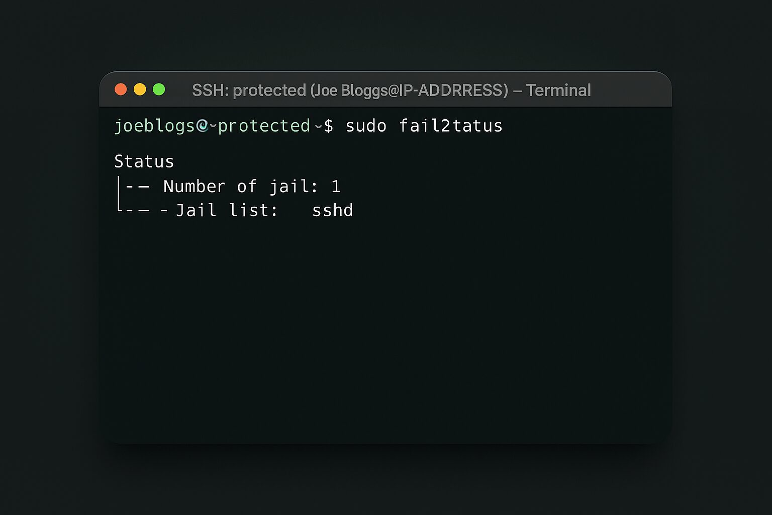 L'immagine mostra un terminale che avvia una sessione protetta ssh.