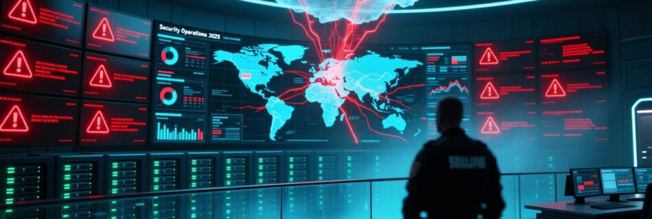 L'immagine mostra un centro di cybersecurity dove analizzano gli attacchi ad i databreach