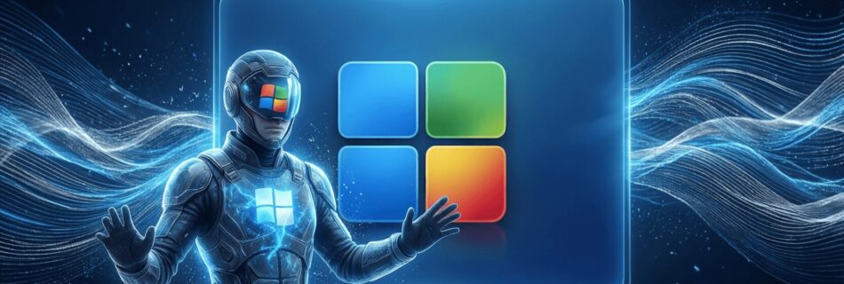 L'immagine mostra un uomo digitale che protegge windows dalla privacy online.