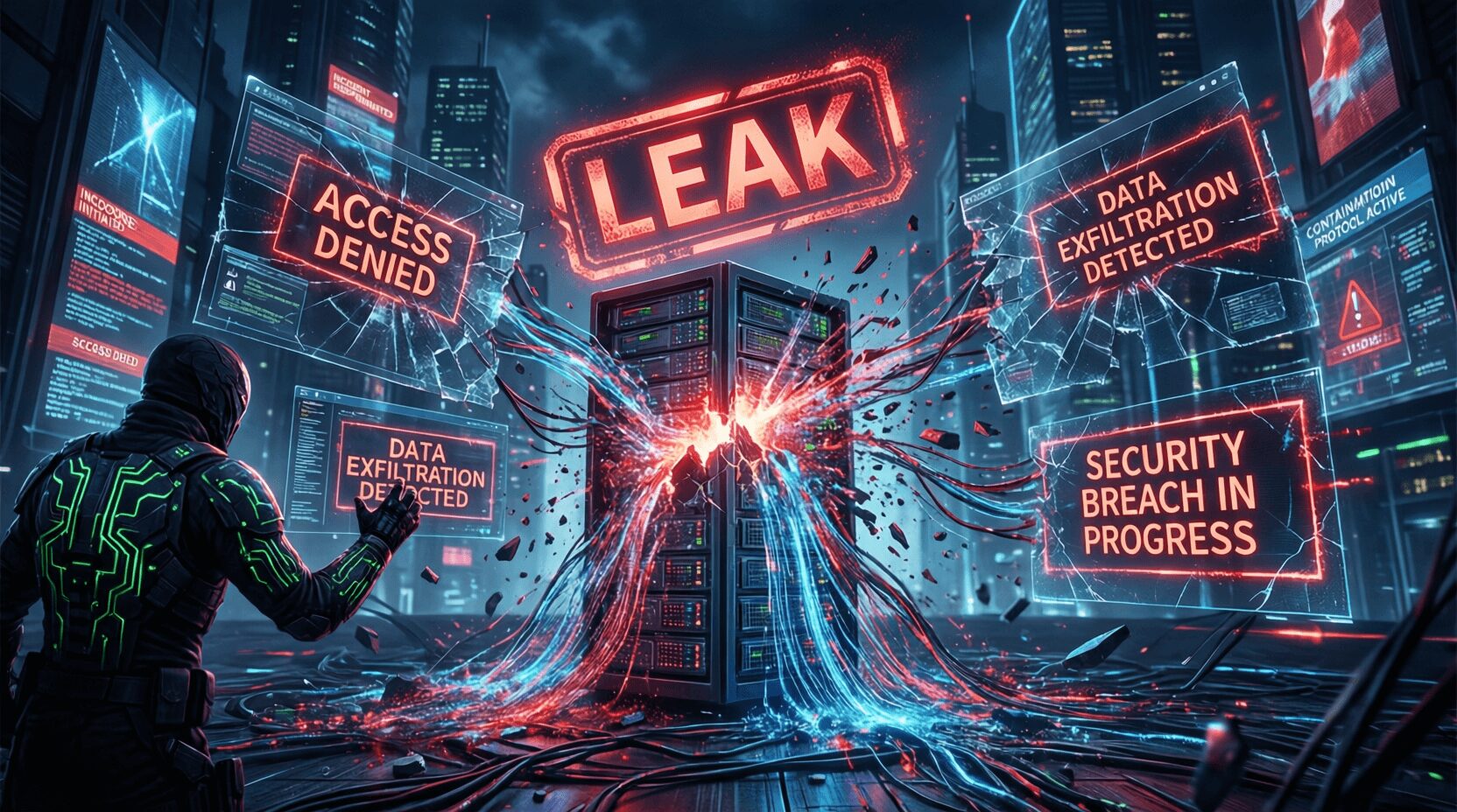 L'immagine mostra un incident response di un data leak di un azienda cyber.
