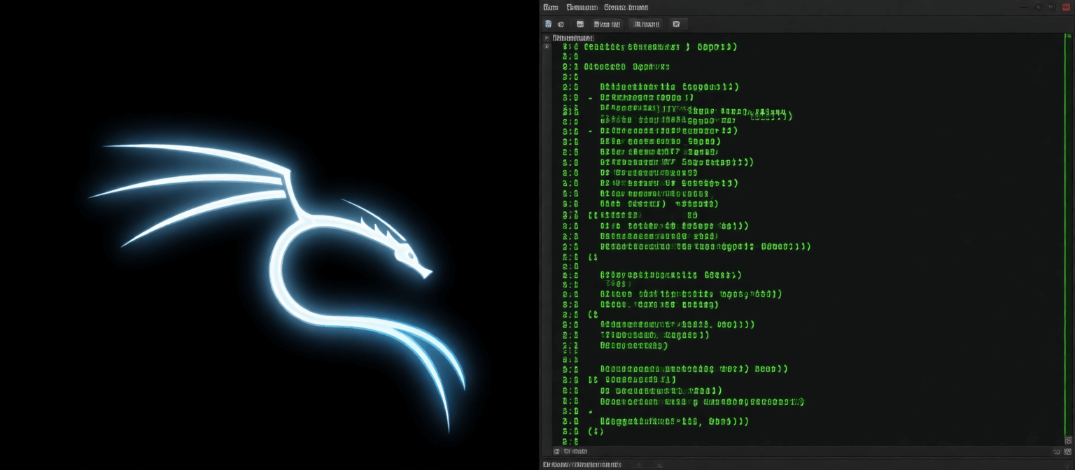 L'immagine mostra il logo di kali linux con gli exploit possibili vulnerabili.