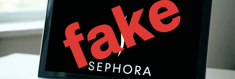L'immagine mostra il logo sephora in stile fake truffa via sms e email.