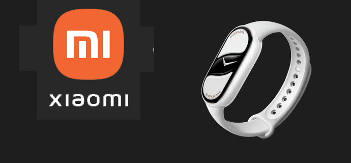 L'immagine mostra il logo xiaomi e uno smartwatch targato mi band 10