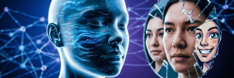 L'immagine mostra il deepfake e la Sjadpw AI