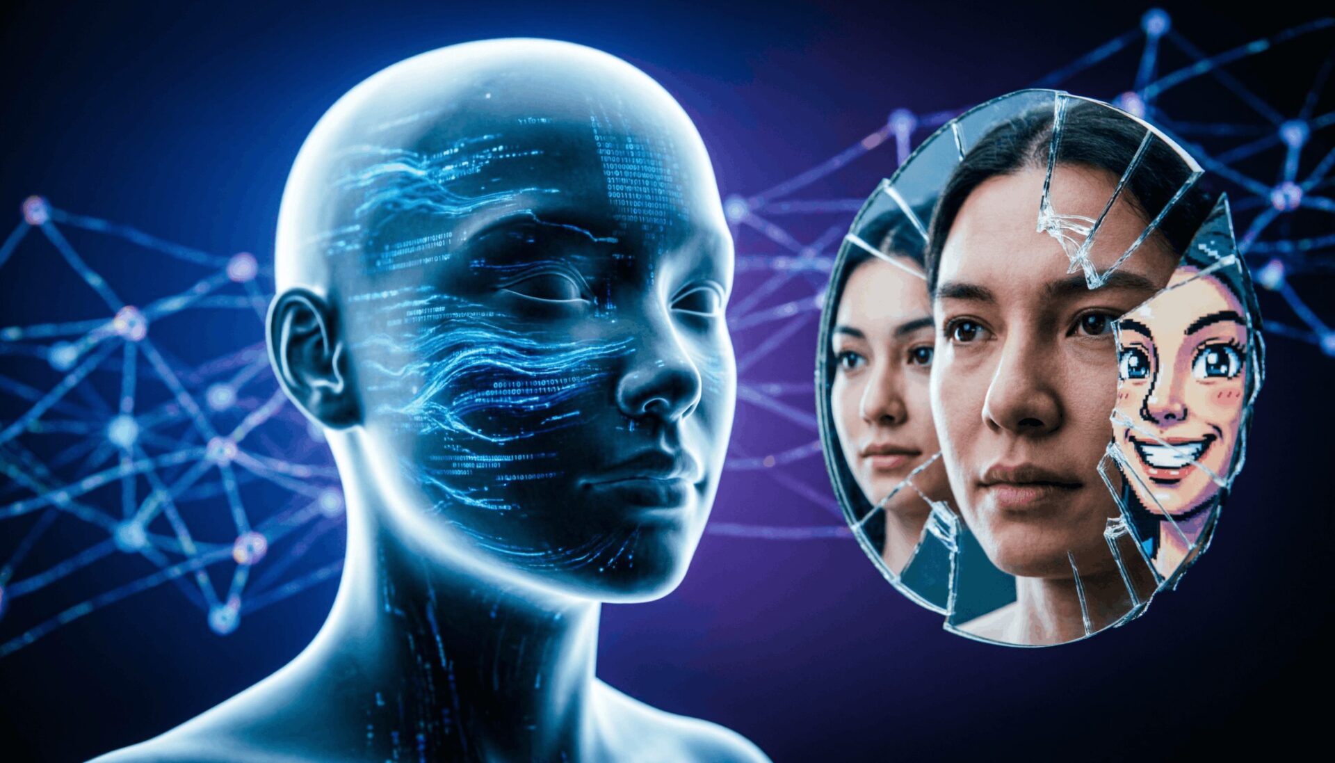 L'immagine mostra il deepfake e la Sjadpw AI
