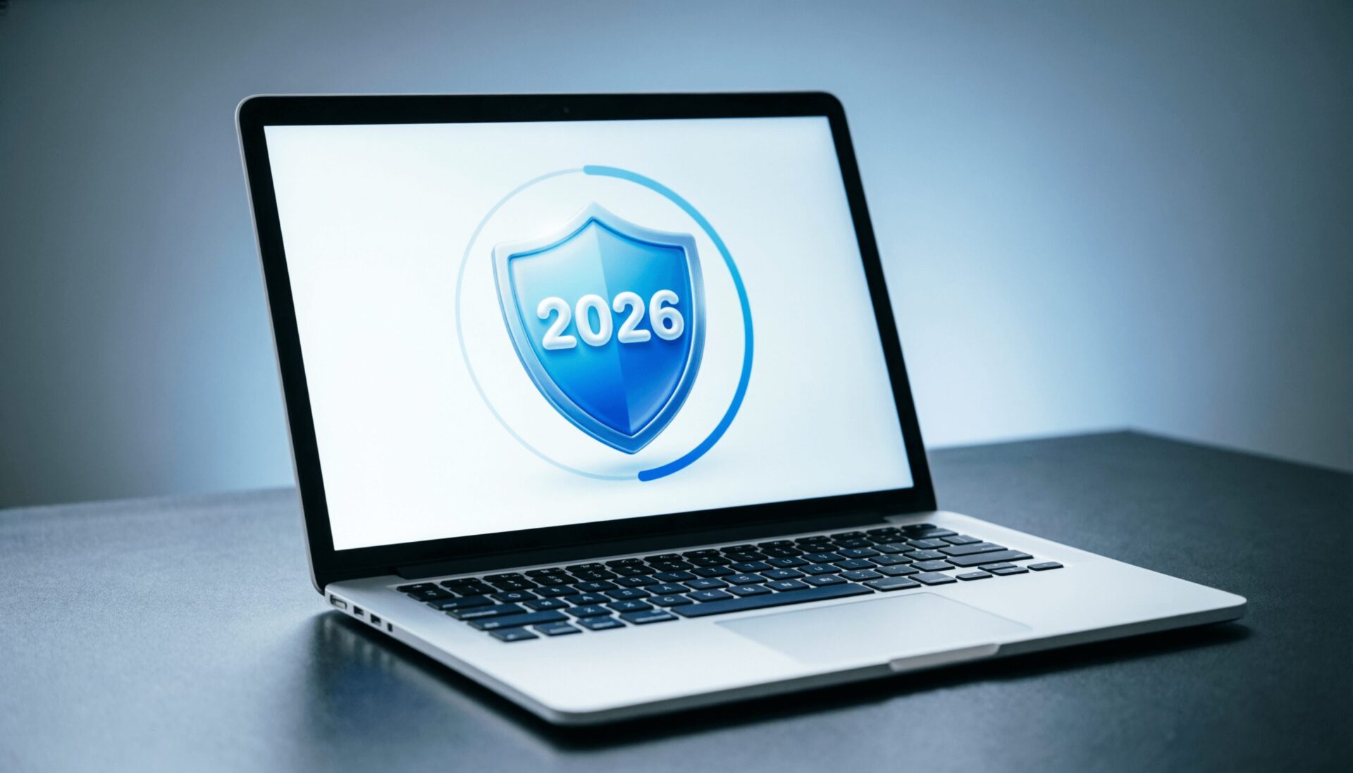 L'immagine mostra un antivirus in protezione su un notebook nel 2026.