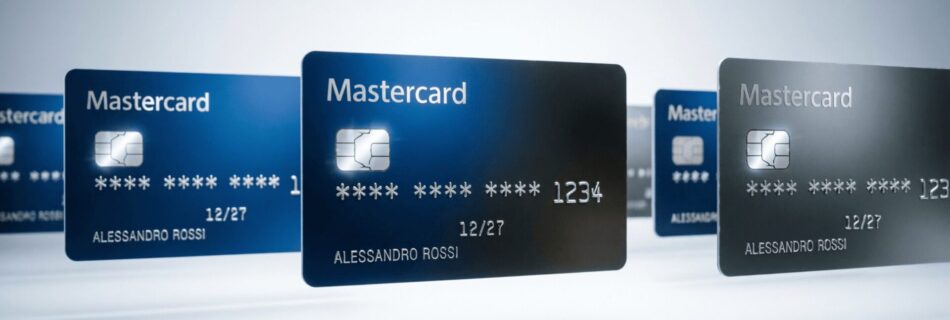 L'immagine mostra carte virtuali con circuito mastercard