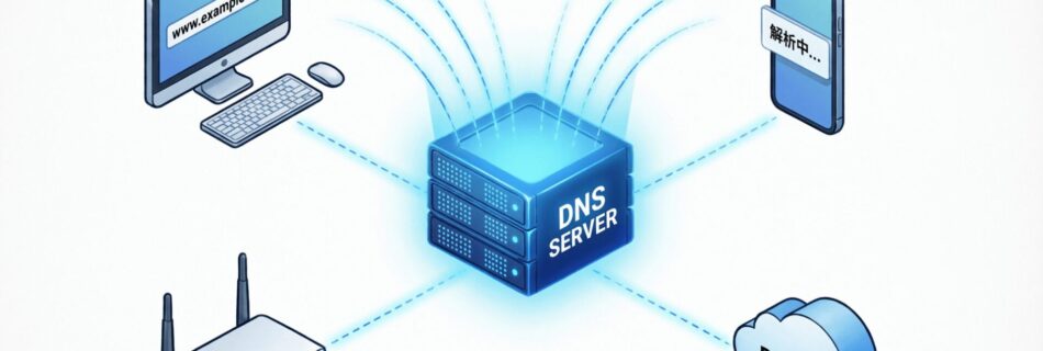 L'immagine mostra dei dns in funzione sui sistemi informatici.