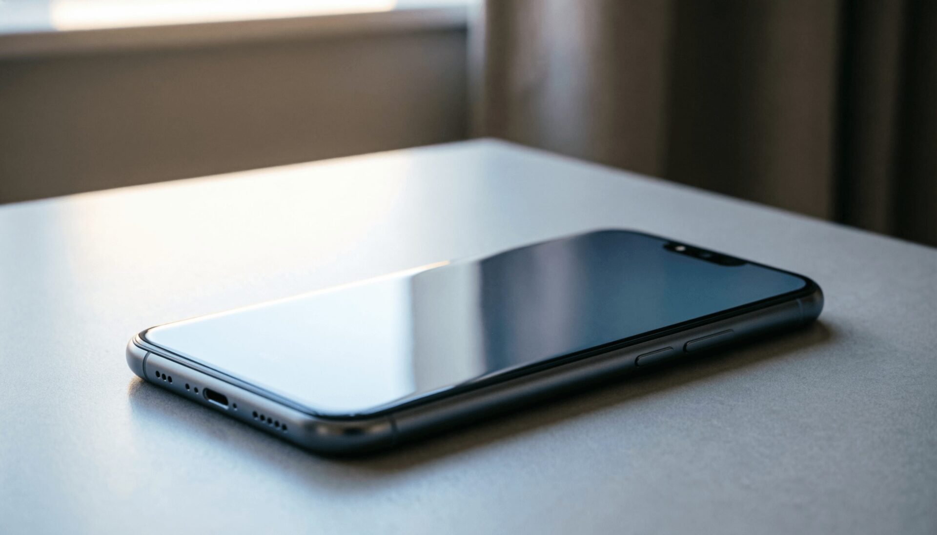 L'immagine mostra uno smartphone su un tavolo.