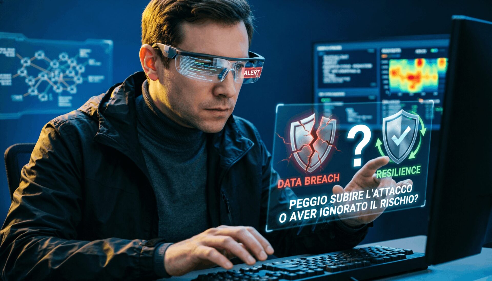 L'immagine mostra come un hacker prova a violare un databreach