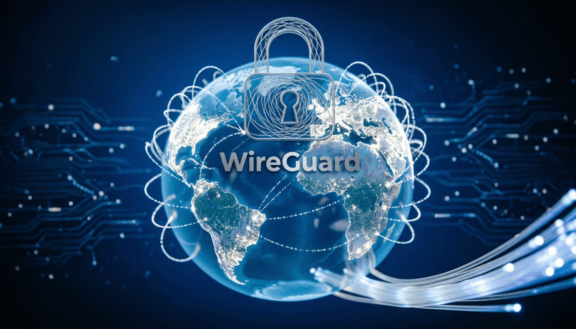 L'immagine mostra un mondo connesso sotto connessione vpn wireguard.