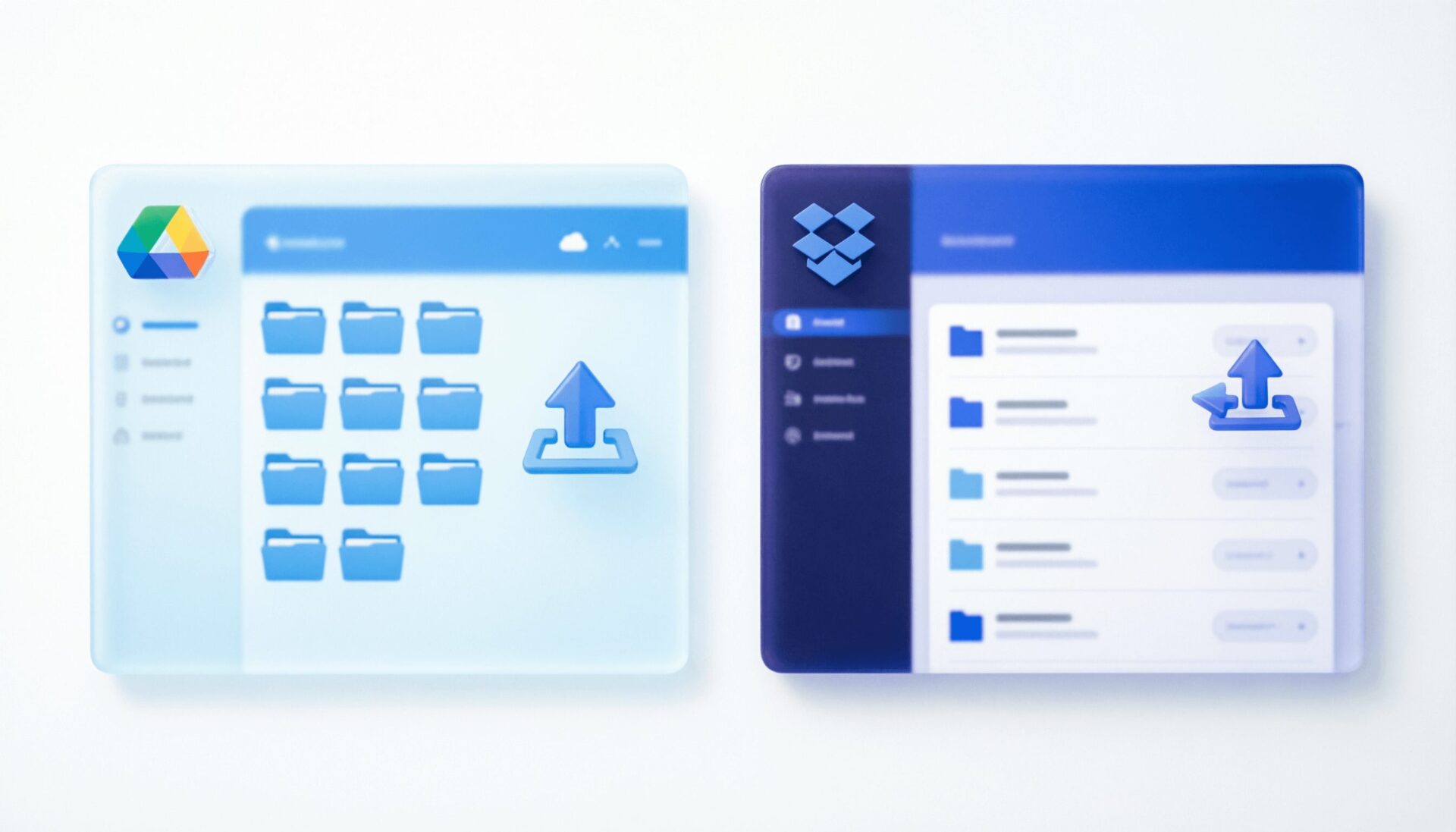 L'immagine mostra google drive e dropbox