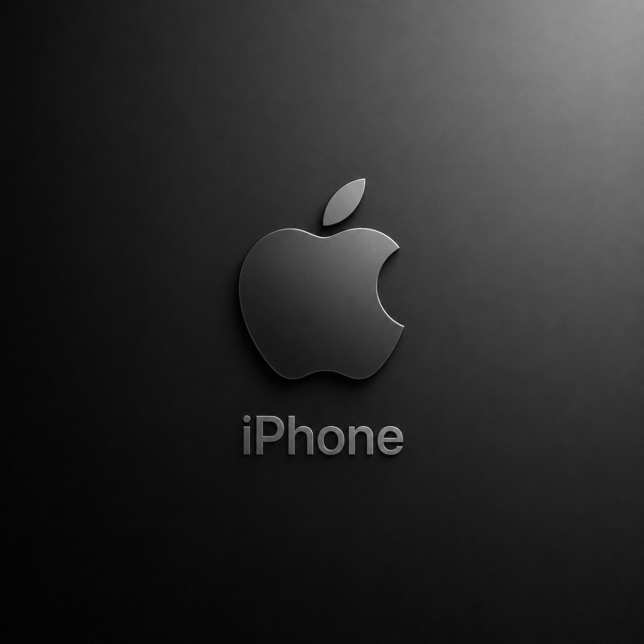 l'immagine mostra il logo apple con la scritta iphone