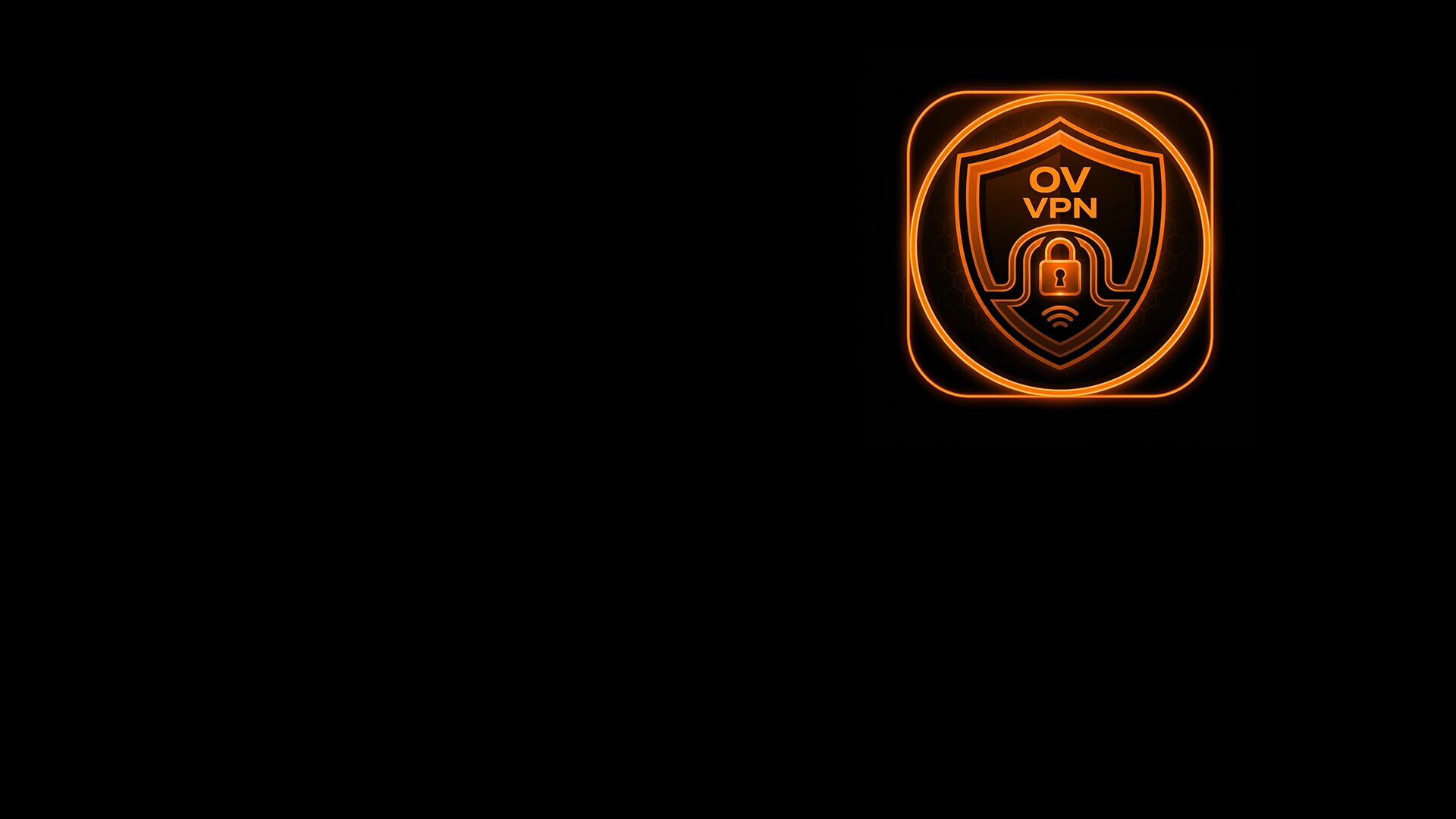 L'immagine mostra con simbolo con un logo di OV VPN.