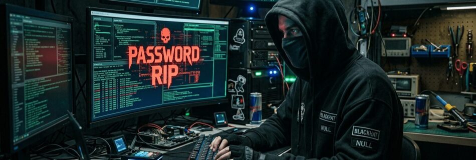 L'immagine mostra un hacker con password morte.