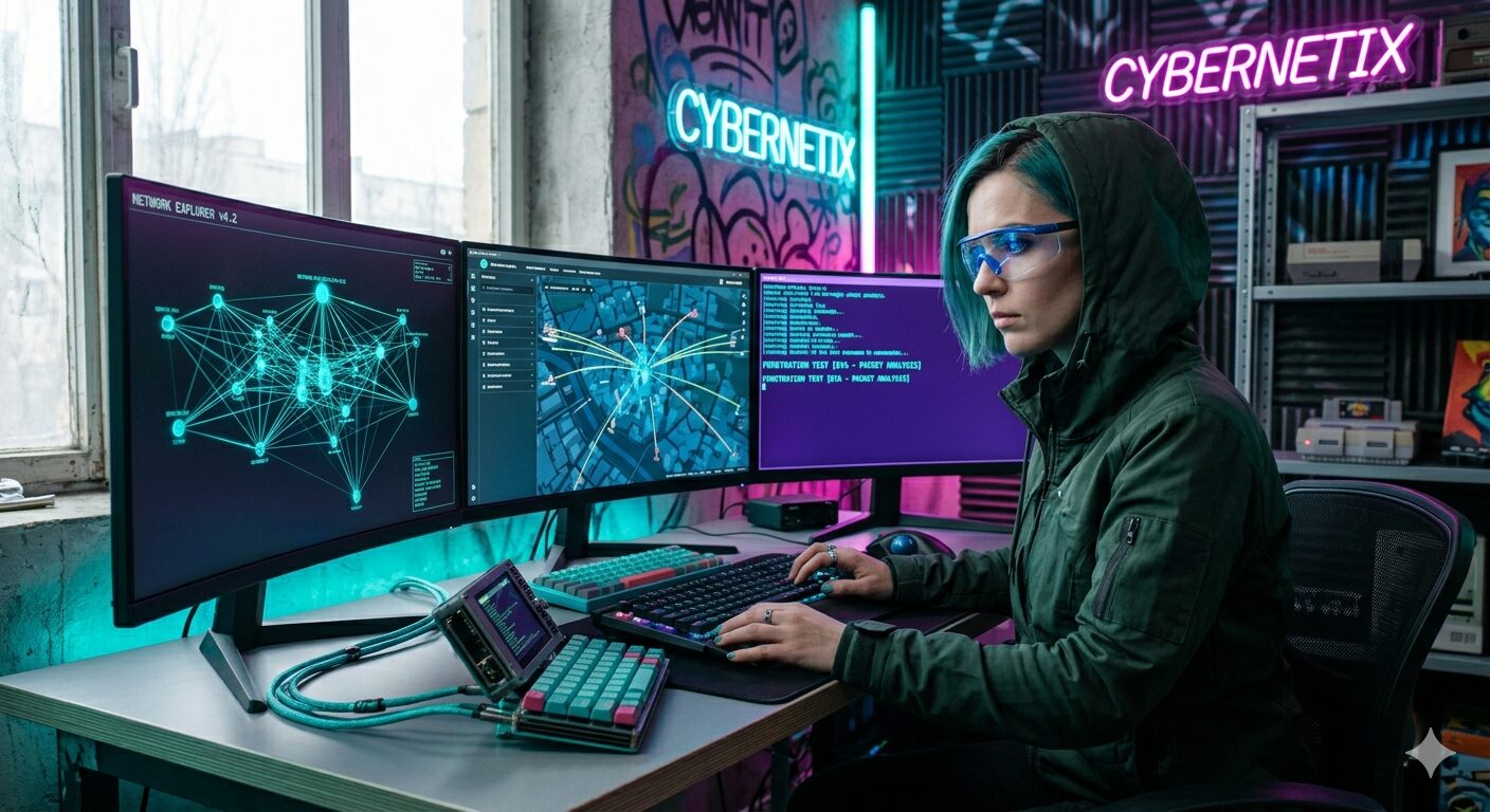 L'immagine mostra un hacker alle prese nel 2026.