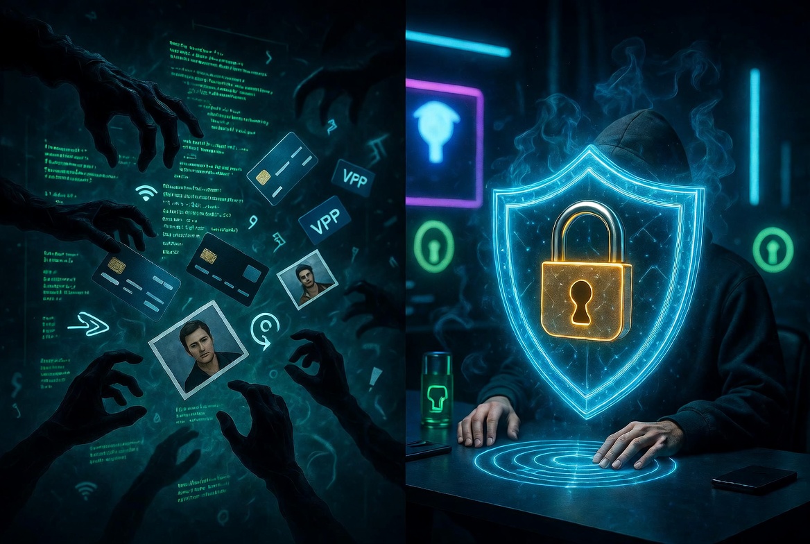 L'immagine mostra una protezione dal darkweb.
