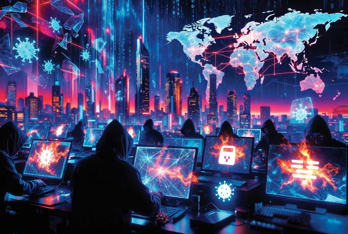 L'immagine mostra cyberattachi nel 2026.
