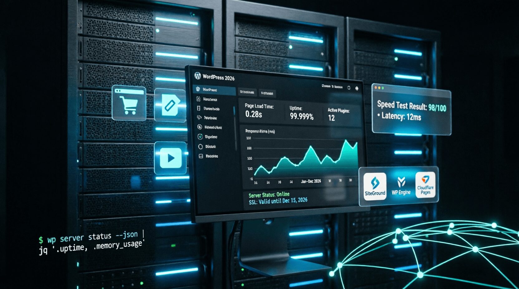 L'immagine mostra degli hosting per wordpress 2026.