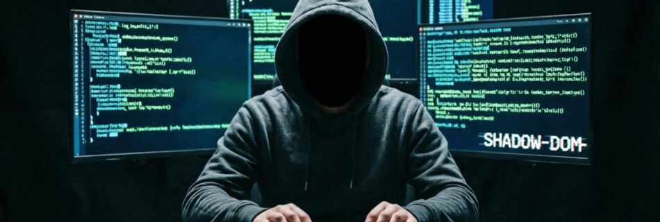 L'immagine mostra un hacker allre prese con un attacco informatico.