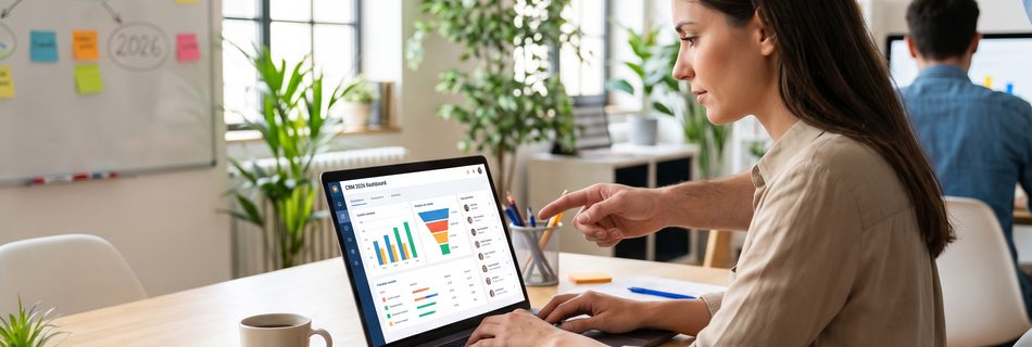 L'immagine mostra un utente alle prese nella scelta delle migliori crm per pmi.