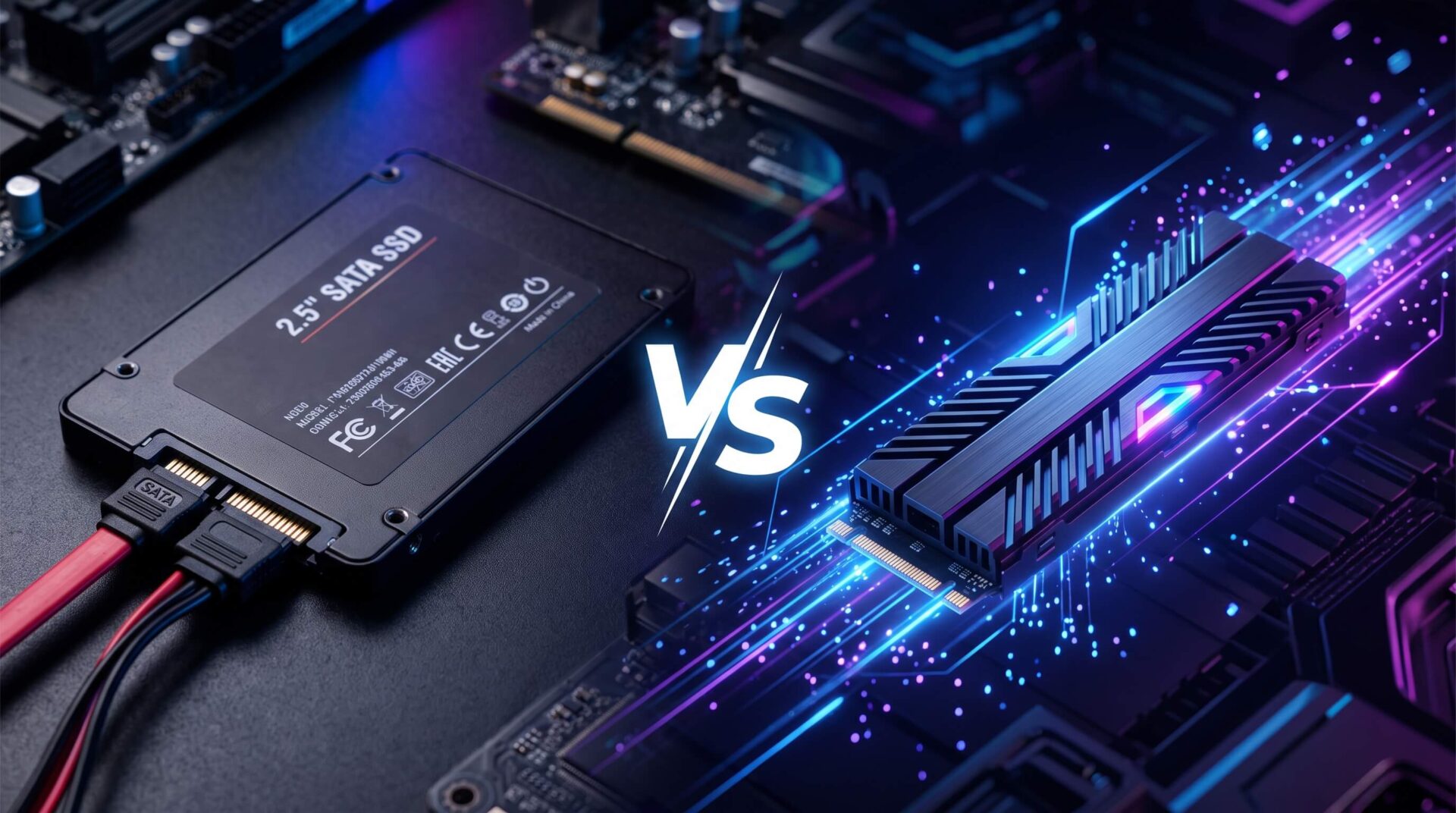 L'immagine mostra due ssd di diversa categpria uno ssd sata l'altro di ultima generazione.